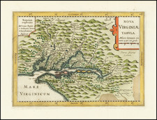 Mid-Atlantic, Maryland, Delaware, Southeast and Virginia Map By Johannes Cloppenburg