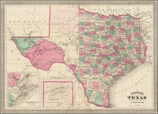 Texas Map By Alvin Jewett Johnson