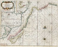 South America, Australia & Oceania, New Zealand and California Map By Hendrick Doncker