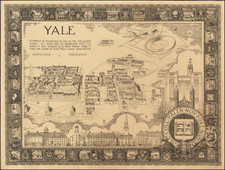 Connecticut and Pictorial Maps Map By Allen Cramp Parrette  &  William Barrette Cram