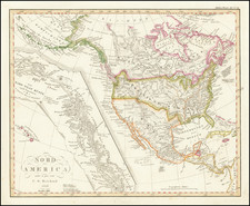 Alaska, Hawaii, North America and British Columbia Map By Christian Gottlieb Reichard