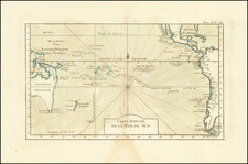 Pacific Ocean, Pacific and Australia Map By Jacques Nicolas Bellin