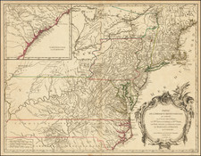 New York State, Mid-Atlantic, Kentucky, Tennessee, Southeast, Virginia, North Carolina and Ohio Map By Didier Robert de Vaugondy