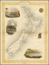 New Zealand Map By John Tallis