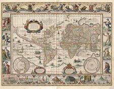 World and World Map By Willem Janszoon Blaeu