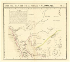 Arizona, Mexico, Baja California and California Map By Philippe Marie Vandermaelen