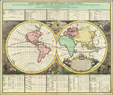 World and Celestial Maps Map By Johann Gabriele Doppelmayr