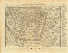 Paris and Île-de-France and Other French Cities Map By Francois De Belleforest