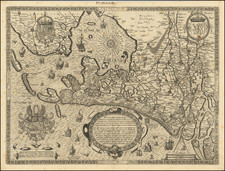 Netherlands Map By Cornelius de Hoorn / Cornelis de Hooghe