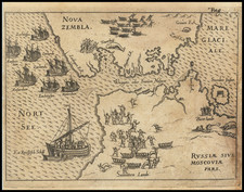 Polar Maps and Russia Map By Levinus Hulsius