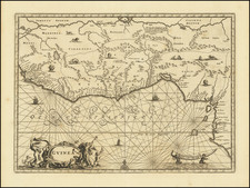 West Africa Map By John Ogilby