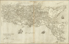 Southern Italy Map By Pirro Ligorio  &  Michael Tramezzino  &  Sebastian Di Regibus