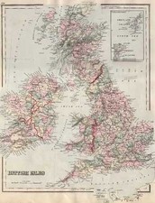 Europe and British Isles Map By Frank A. Gray