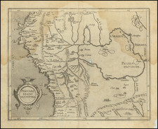 (First Map of Peru)  Peruani Regni Descriptio By Cornelis van Wytfliet