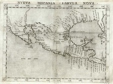 South, Southeast, Southwest and Mexico Map By Girolamo Ruscelli