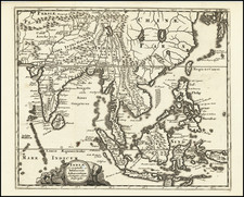 India, Southeast Asia and Philippines Map By Philipp Clüver