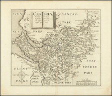 British Counties Map By Christopher Saxton / William Kip