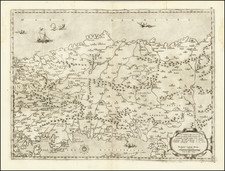 Turkey, Cyprus, Middle East and Turkey & Asia Minor Map By Giacomo Gastaldi / Bolognini Zaltieri