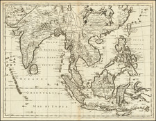 China, India, Southeast Asia, Philippines and Other Islands Map By John Speed