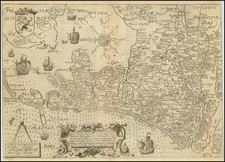 Netherlands Map By Jan Pieterszoon Saenredam