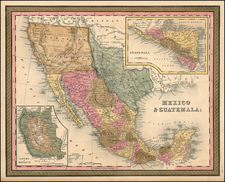 Texas, Southwest and California Map By Samuel Augustus Mitchell