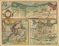 Poland, Romania and Baltic Countries Map By Abraham Ortelius