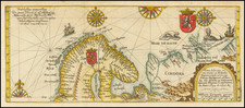 Polar Maps, Russia and Scandinavia Map By Theodor De Bry