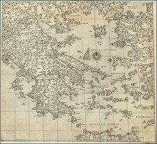 Balkans and Greece Map By Giacomo Gastaldi