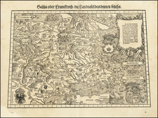 Belgium, Switzerland, France and Germany Map By Johann Stumpf