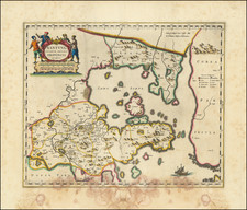 China and Korea Map By Johannes Blaeu