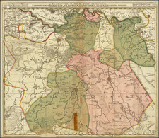 Netherlands and Belgium Map By Nicolaes Visscher I