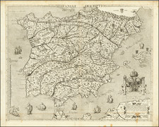 Spain and Portugal Map By Domenico Zenoi