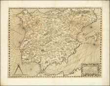 Spain, Portugal and Balearic Islands Map By Pirro Ligorio / Michael Tramezzino / Sebastian Di Regibus