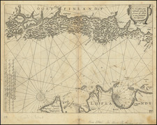 Baltic Countries and Finland Map By Willem Janszoon Blaeu