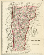 New England Map By O.W. Gray