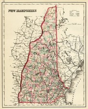 New England Map By O.W. Gray