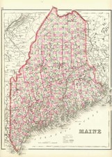 New England Map By O.W. Gray