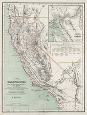 California Map By Dietrich Reimer  &  Heinrich Kiepert
