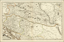 Hungary, Balkans, Croatia & Slovenia, Bosnia & Herzegovina and Serbia & Montenegro Map By Nicolas Sanson