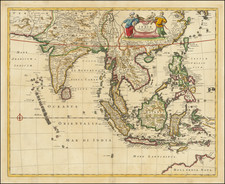 India, Southeast Asia, Philippines, Indonesia and Thailand, Cambodia, Vietnam Map By Frederick De Wit