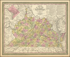Virginia Map By Cowperthwait, Desilver & Butler