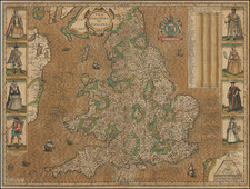 England Map By John Speed