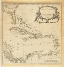 Florida, Southeast and Caribbean Map By Thomas Jefferys