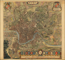 Rome Map By Willem Janszoon Blaeu / Cornelis Mortier