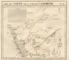 Southwest and California Map By Philippe Marie Vandermaelen