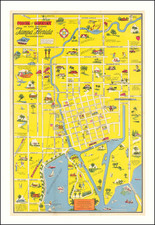 Florida Map By Tampa Convention and Tourist Bureau