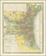 Pennsylvania and Philadelphia Map By Henry Schenk Tanner