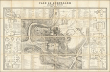 Holy Land and Jerusalem Map By Ermete Pierotti