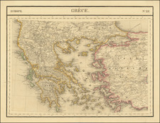 Turkey, Turkey & Asia Minor and Greece Map By Philippe Marie Vandermaelen