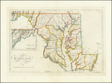 Maryland Map By Mathew Carey